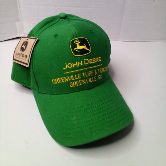 John Deere Hat Cap Adjustable Snap Back Green Greenville SC - Picture 1 of 9